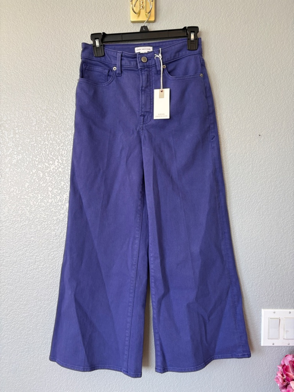 Good American Good Waist Palazzo Crop